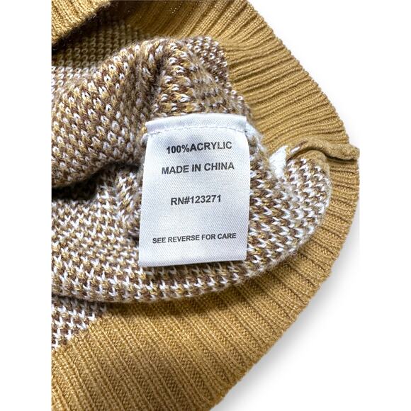 Stella Tweed Argyle Knit  Brown/Tan Vest Size Medium - Picture 6 of 7